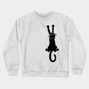 Black Cat Hanging on shoulder Crewneck Sweatshirt